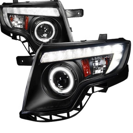 Overtime Projector Headlight for 07 to 10 Ford Edge- Black - 15 x 23 x 24 in. OV3198082